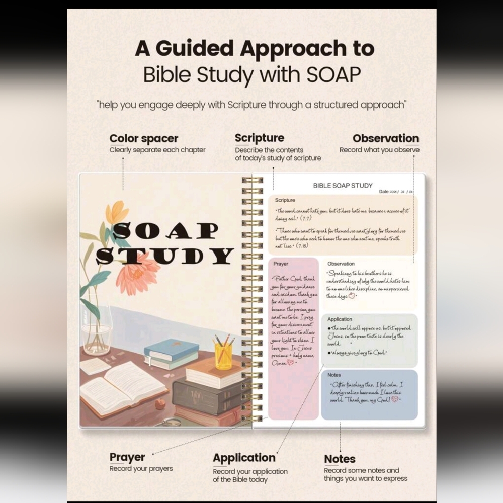 NWT Pink Bible Study Planner - Picture 3 of 6